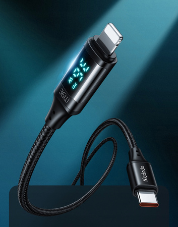 MCDODO KABEL Z WYŚWIETLACZEM USB-C LIGHTNING 36W 1M DO IPHONE X 11 12 13 14