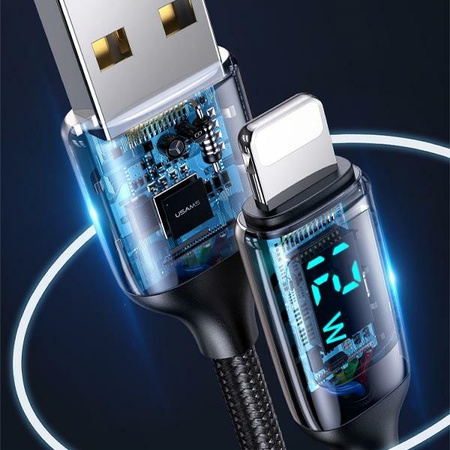 USAMS KABEL PLECIONY U78 DO APPLE IPHONE 11 12 13 14 1.2M SZYBKIE ŁADOWANIE