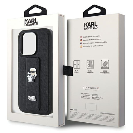 KARL LAGERFELD POKROWIEC DO IPHONE 13 PRO 13 6.1 HARDCASE GRIPSTAND SAFIANO
