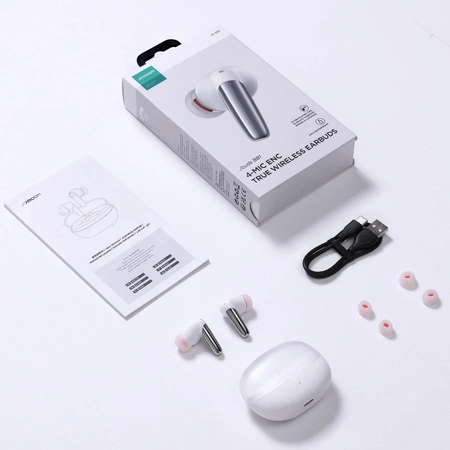 Douszne słuchawki bezprzewodowe Joyroom Jbuds Series JR-BB1 TWS - białe