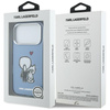 Etui Karl Lagerfeld Karl & Choupette Back MagSafe do iPhone 17 Pro Max niebieski