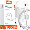 MCDODO SZYBKA ŁADOWARKA SIECIOWA ZASILACZ USB TYP C 30W + KABEL USB-C 1M