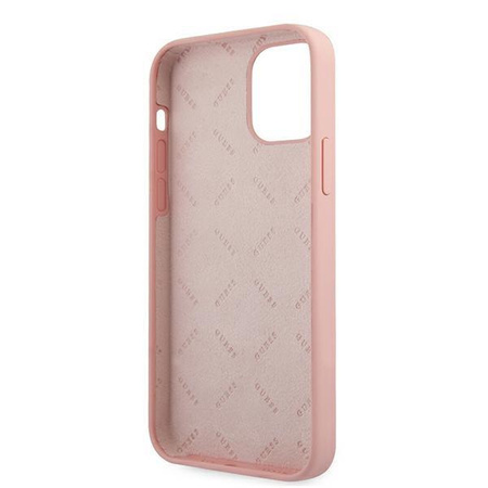 Guess GUHCP12SLSVSPI iPhone 12 mini 5,4" różowy/pink hardcase Script Vintage