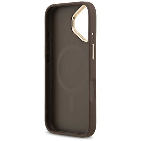 Etui Guess 4G PU Classic Logo MagSafe do iPhone 17 brązowy