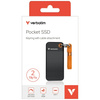 Dysk Zewnętrzny Verbatim Pocket SSD 2TB - brelok do kluczy z kablem USB-C 3.2 gen.2 czarno-pomarańczowy/black-orange 32197