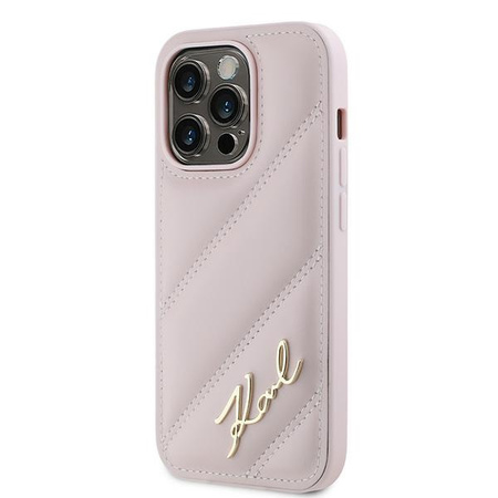 KARL LAGERFELD ETUI HARDCASE DO IPHONE 14 PRO 6,1 KLHCP14LPQDSMGP DIAGONAL