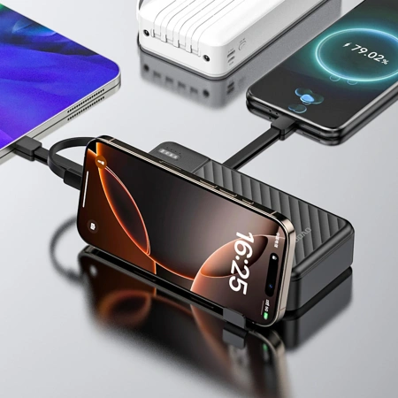 DUDAO POWERBANK K11 PRO 20000MAH Z WBUDEDOWNYMI KABLAMI DO TELEFONÓW