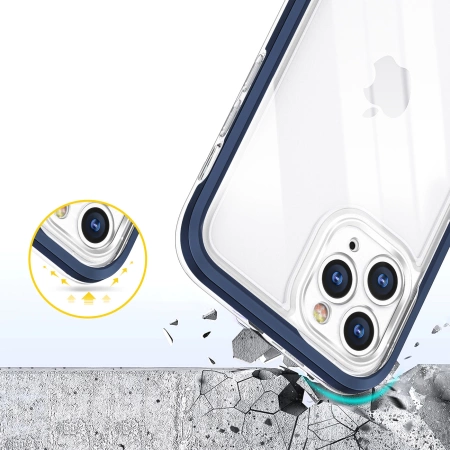 HURTEL ETUI POKROWIEC CLEAR 3IN1 DO IPHONE 11 PRO MAX ŻELOWY Z RAMKĄ