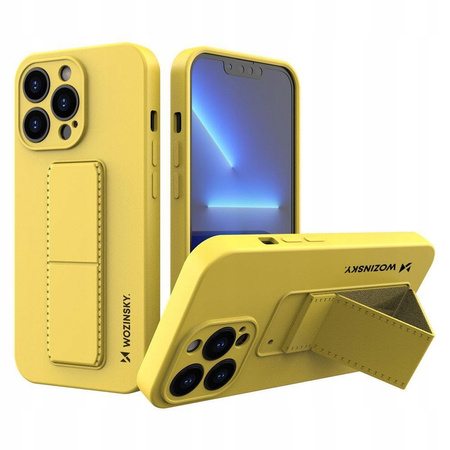 WOZINSKY ETUI KICKSTAND DO IPHONE 13 MINI Z PODSTAWKĄ I SILIKONOWĄ POWŁOKĄ