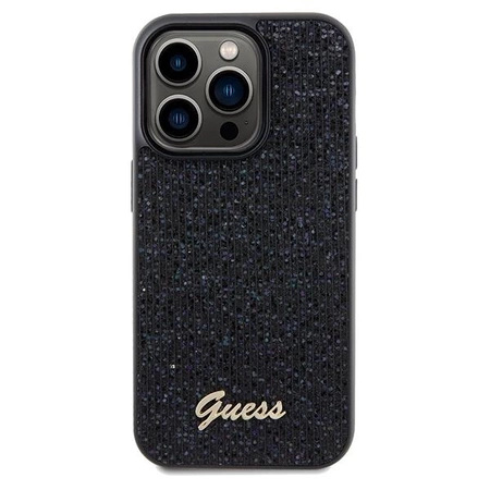 Etui Guess Disco Metal Script na iPhone 14 Pro Max - czarne