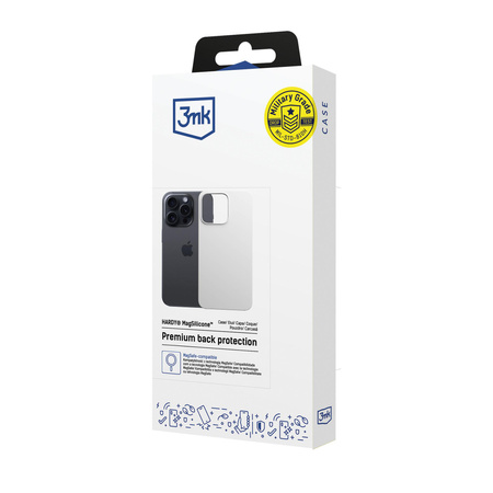 3mk Etui do Apple iPhone 13 Pro Max Hardy MagSilicone Case Silver-White