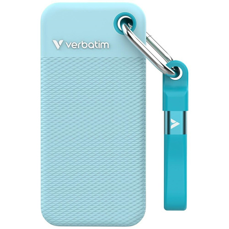 Dysk Zewnętrzny Verbatim Pocket SSD 2TB USB-C 3.2 gen.2 czarny-polarny niebieski 32325