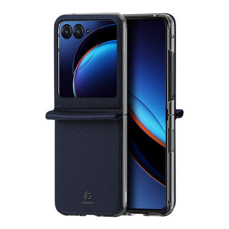 Skórzane etui z portfelem do Motorola Razr 40 Ultra Dux Ducis Bril - niebieskie