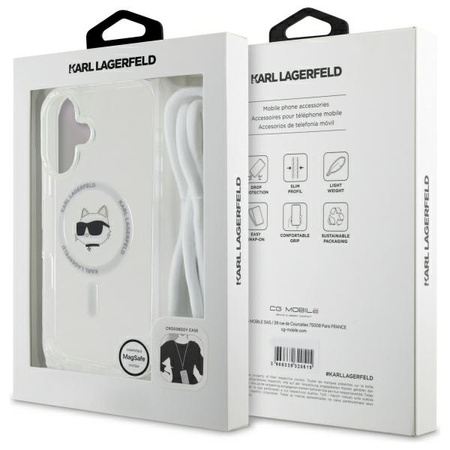 KARL LAGERFELD CASE HARDCASE DO IPHONE 16 6,1 Z DO MAGSAFE CHOUPETTE HEAD