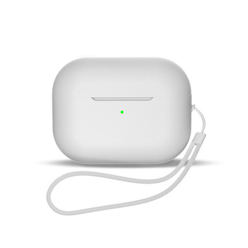 Silikonowe etui do AirPods 1 / AirPods 2 + pasek na nadgarstek smycz - białe