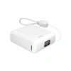 Powerbank Puro 10000mAh 20W USB-C USB-A z wyświetlaczem i wbudowanym kablem USB-C - biały