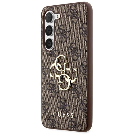 Etui Guess GUHCS23S4GMGBR S23 S911 - brązowe 4G Big Metal Logo