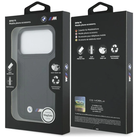 BMW ETUI M QUILTED LOGO MAGSAFE DO IPHONE 17 PRO OCHRONA