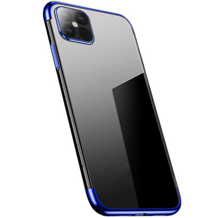 Clear Color case żelowy pokrowiec etui z metaliczną ramką Samsung Galaxy S21+ 5G (S21 Plus 5G) niebieski