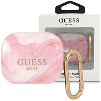 Guess GUA3UNMP AirPods 3 cover różowy/pink Marble Collection