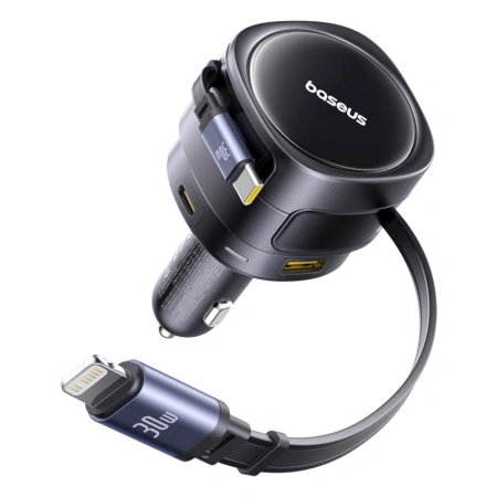 BASEUS ŁADOWARKA SAMOCHODOWA 90W 2X USB-C DO TELEFONÓW Z KABLEM USB-C