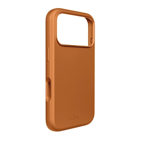 Etui silikonowe Pure Icon Mag Pro Liquid Silicone na iPhone 17 Pro Max kompatybilne z MagSafe, z ochroną aparatu i aluminiowymi przyciskami - pomarańczowe