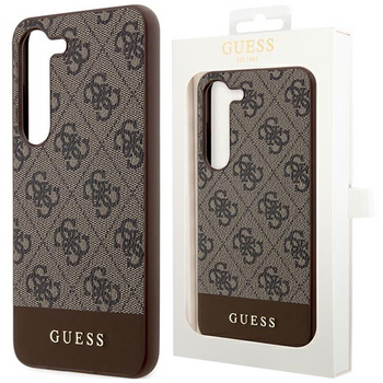 Etui Guess GUHCS23MG4GLBR S23+ S916 - brązowe 4G Stripe Collection