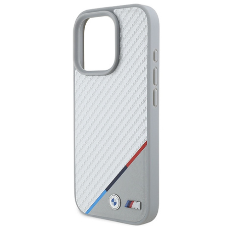 BMW BMHMP16L23PUDTS iPhone 16 Pro 6.3 szary/grey hardcase M Carbon Tricolor Line MagSafe