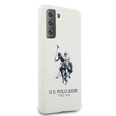 Etui U.S. Polo Assn. Silicone Logo na Samsung Galaxy S21+ - białe