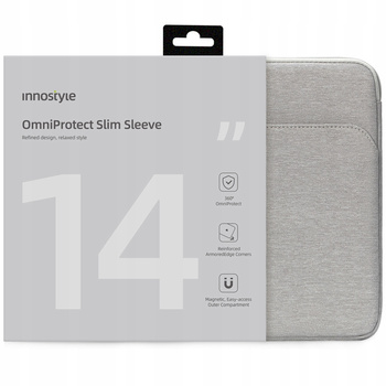 INNOSTYLE TORBA NA LAPTOPA 14 WODOODPORNA ETUI OMNIPROTECT SLIM SZARY
