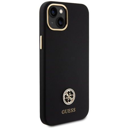 GUESS ETUI HARDCASE SILIKONOWE DO IPHONE 15 PLUS 14 PLUS 6.7 LOGO STRASS 4G