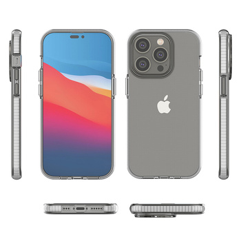 Spring Case etui iPhone 14 Pro silikonowy pokrowiec z ramką jasnoniebieskie