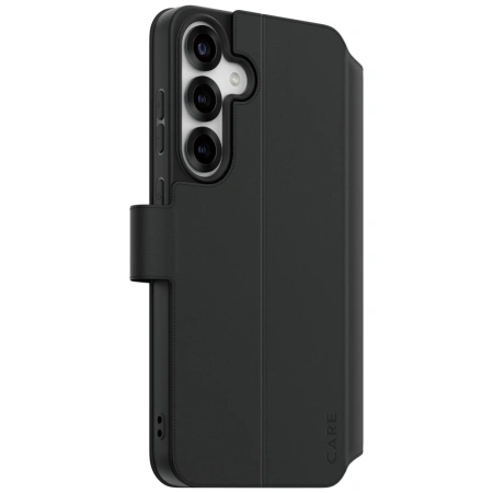 Etui CARE by PanzerGlass Feature Wallet Kickstand na Samsung Galaxy S25+ - czarne