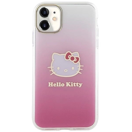 Etui Hello Kitty IML Gradient Electrop Kitty Head na iPhone 11 / Xr - różowe