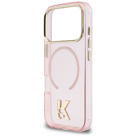 Etui Karl Lagerfeld IML K Head Logo MagSafe do iPhone 17 Pro Max różowy