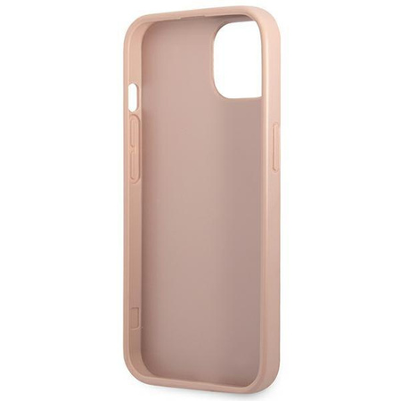 Guess GUHCP13MPSATPP iPhone 13 6,1" różowy/pink hardcase SaffianoTriangle Logo Cardslot