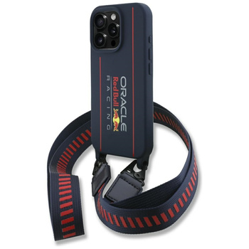 Red Bull RBHMP16L24SISOLRV iPhone 16 Pro 6.3" hardcase Silicone Strap and Vertical Logo MagSafe granatowy