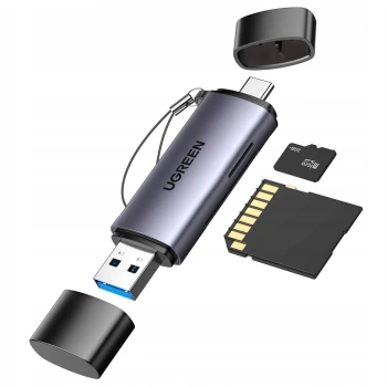 UGREEN ADAPTER USB USB-C CZYTNIK KART SD MICROSD DO LAPTOPÓW I TELEFONÓW