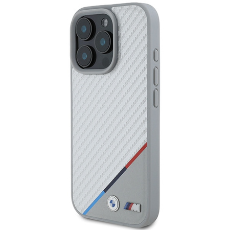 BMW BMHMP16L23PUDTS iPhone 16 Pro 6.3 szary/grey hardcase M Carbon Tricolor Line MagSafe