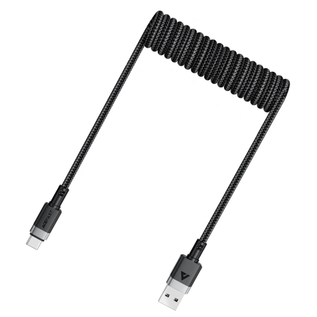 ACEFAST KABEL USB-A DO USB-C SPRĘŻYNOWY 480Mb/s 3A 1.2M DO TELEFONÓW XIAOMI