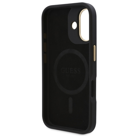 Guess GUHMP16MU4GPRK iPhone 16 Plus 6.7 czarny/black hardcase 4G Logo Plate MagSafe