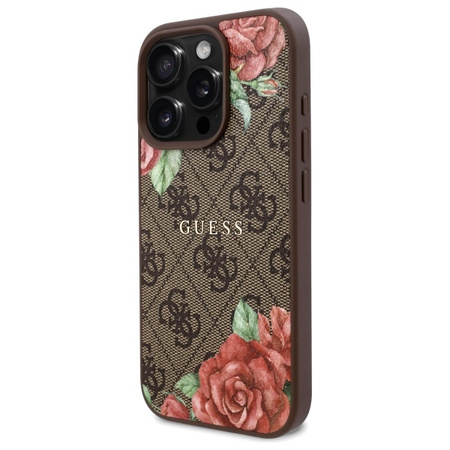 GUESS POKROWIEC HARDCASE DO IPHONE 16 PRO 6.3 DO MAGSAFE Z KWIATOWYM WZOREM