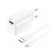 FONENG ładowarka sieciowa EU64 18W 1xUSB QC3.0 + kabel Lightning Biały