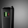 Powerbank SBS 20000 mAh 20 W z wbudowanym kablem USB-C i wyświetlaczem cyfrowym - czarny