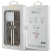 Etui Guess IML 4G Gold Stripe na iPhone 15 Pro - brązowe