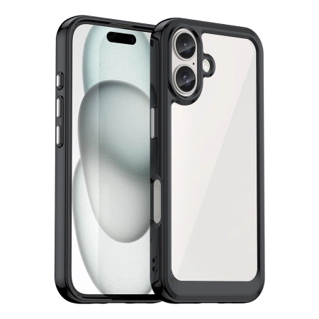 HURTEL ETUI OUTER SPACE CASE DO IPHONE 16 Z ŻELOWĄ RAMKĄ IDEALNE DO OCHRONY