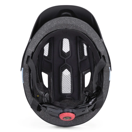 Kask rowerowy dziecięcy MTB Wozinsky z odpinanym daszkiem 48-52 cm - czarny