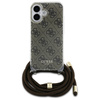 GUESS POKROWIEC HARDCASE CROSSBODY CORD DO IPHONE 16 6.1'' BROWN 4G PRINT