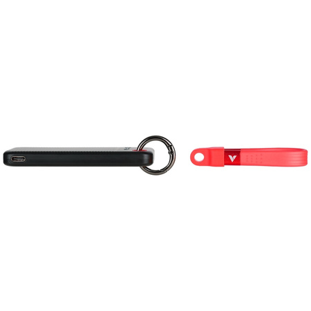 Dysk Zewnętrzny Verbatim Pocket SSD 2TB - brelok do kluczy z kablem USB-C 3.2 gen.2 czarno-czerwony/black-red 32196