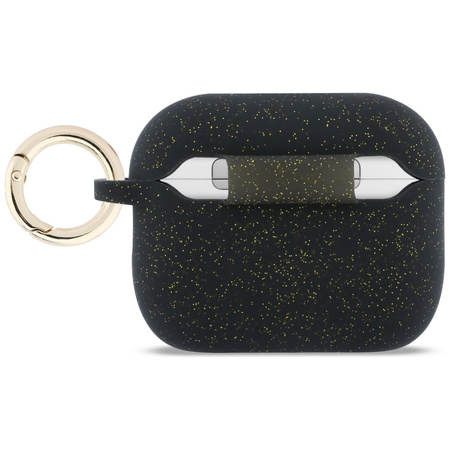Etui Guess Silicone Glitter Ring do AirPods Pro 3 czarny